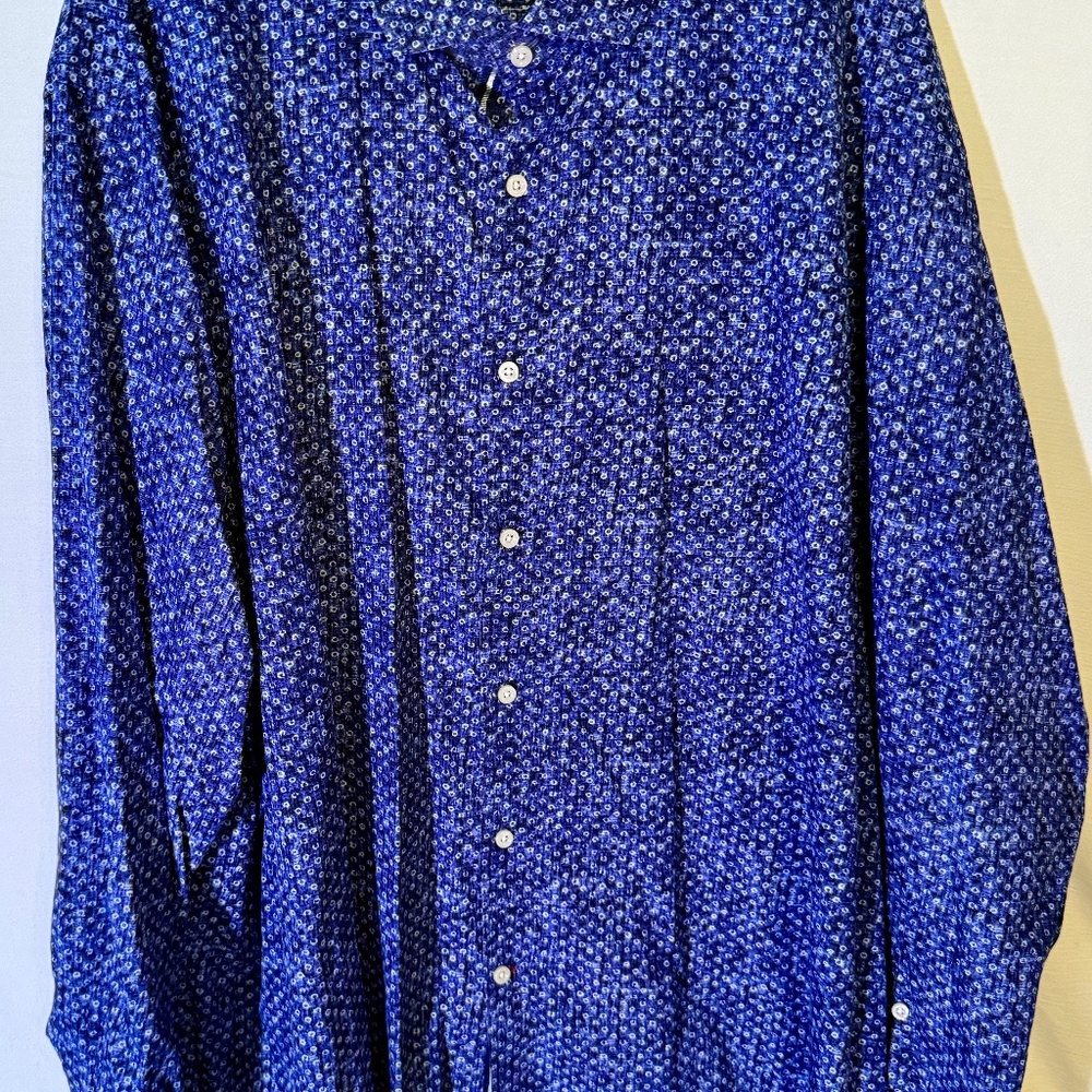 Daniel Cremieux Deep Blue Micro-Dot Button-Down
